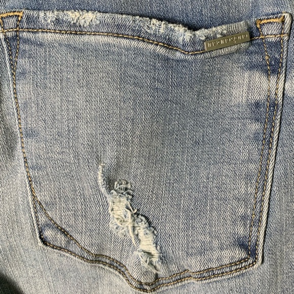 Insane Gene | Summer Trail Mid Rise Straight Jeans Asymmetrical Raw Hem - 1XL - Picture 7 of 8